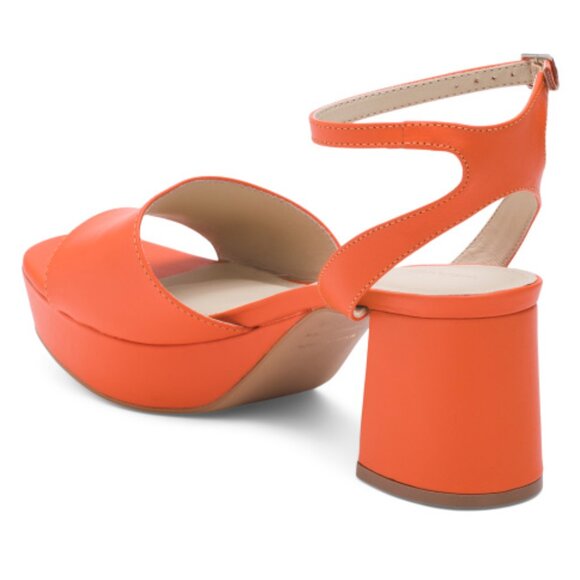 Intentionally Blank Ruby Heeled Sandals Tangelo Leather Made in Brazil EU 36 - Picture 4 of 8